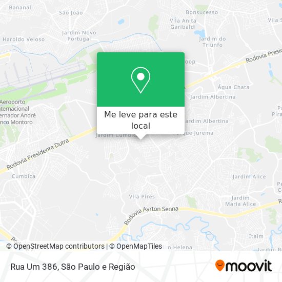 Rua Um 386 mapa