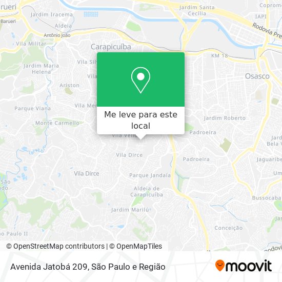 Avenida Jatobá 209 mapa