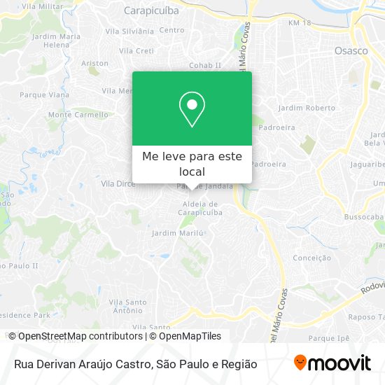Rua Derivan Araújo Castro mapa