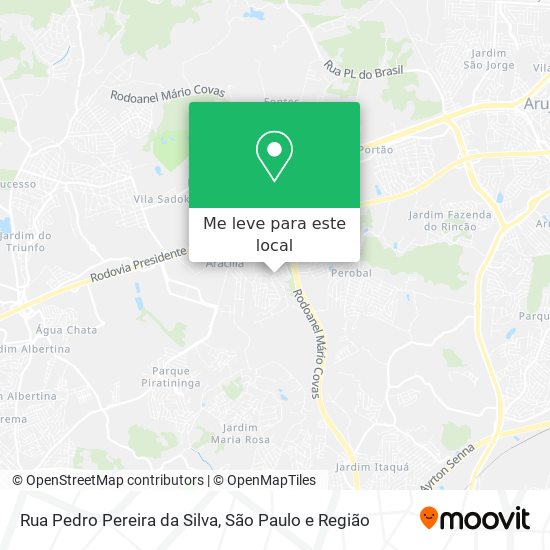 Rua Pedro Pereira da Silva mapa