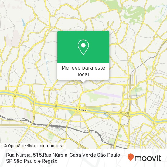 Rua Núrsia, 515,Rua Núrsia, Casa Verde São Paulo-SP mapa