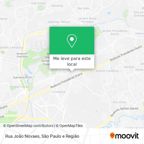 Rua João Novaes mapa