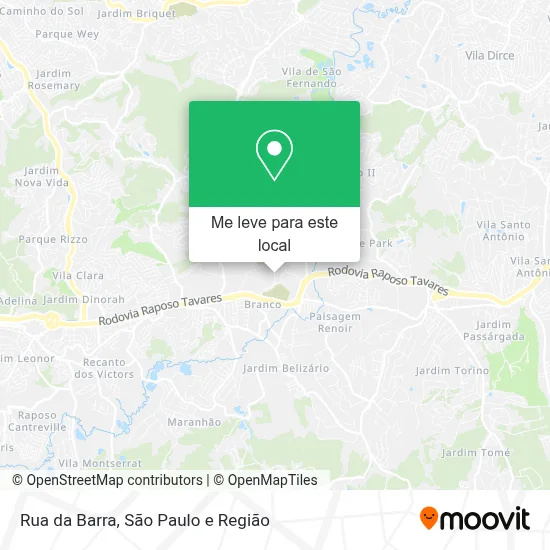 Rua da Barra mapa