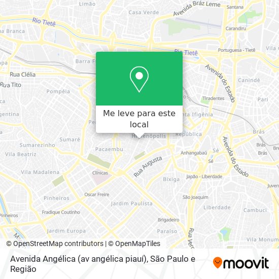 Avenida Angélica (av angélica piauí) mapa