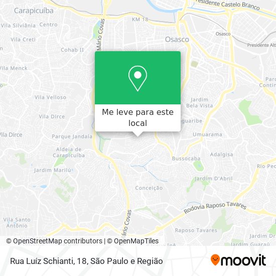 Rua Luíz Schianti, 18 mapa