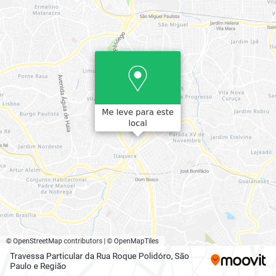 Travessa Particular da Rua Roque Polidóro mapa