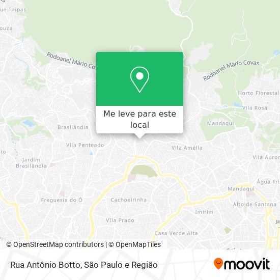 Rua Antônio Botto mapa