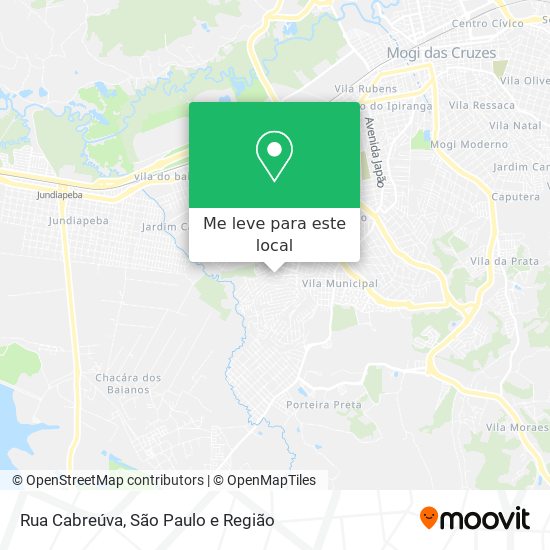 Rua Cabreúva mapa