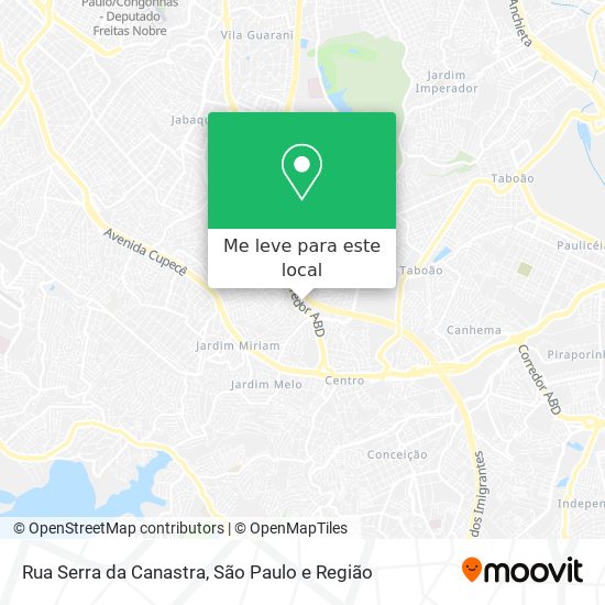 Rua Serra da Canastra mapa