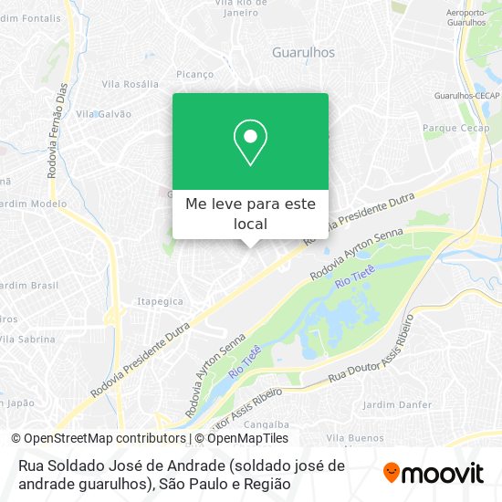 Rua Soldado José de Andrade (soldado josé de andrade guarulhos) mapa