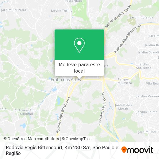 Rodovia Régis Bittencourt, Km 280 S / n mapa