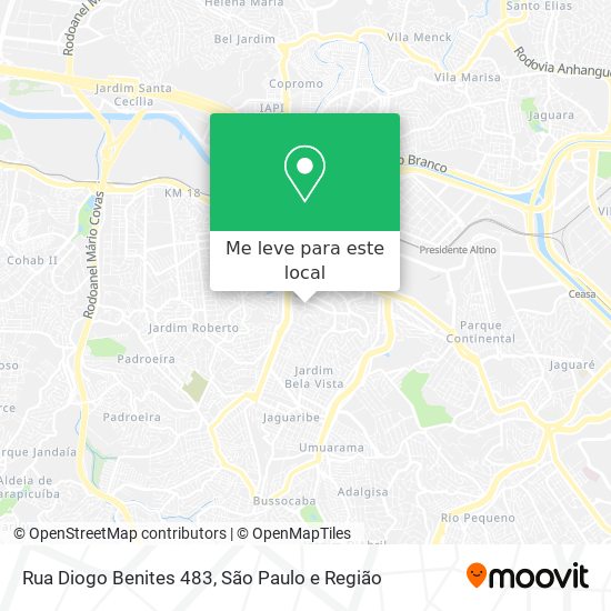 Rua Diogo Benites 483 mapa