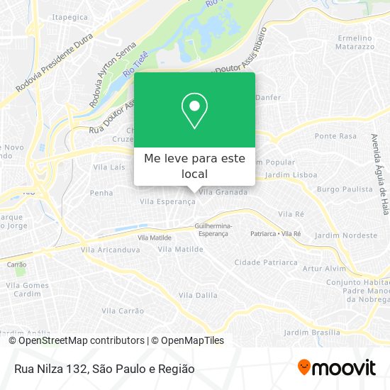 Rua Nilza 132 mapa