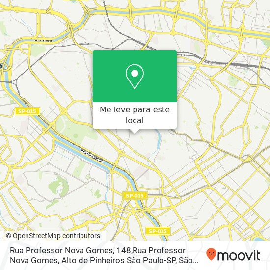 Rua Professor Nova Gomes, 148,Rua Professor Nova Gomes, Alto de Pinheiros São Paulo-SP mapa