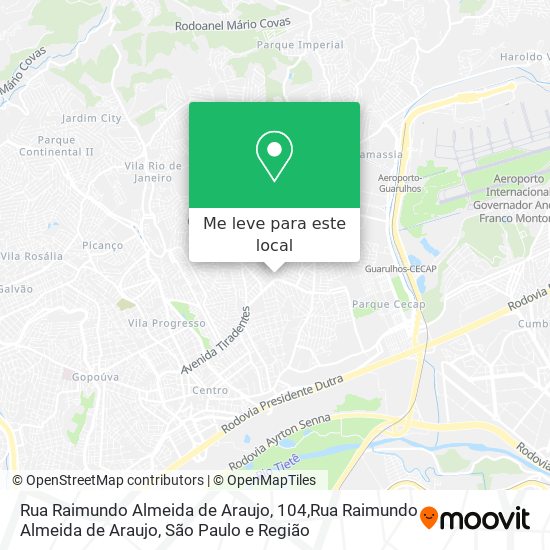 Rua Raimundo Almeida de Araujo, 104,Rua Raimundo Almeida de Araujo mapa