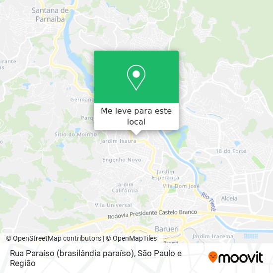 Rua Paraíso (brasilândia paraíso) mapa