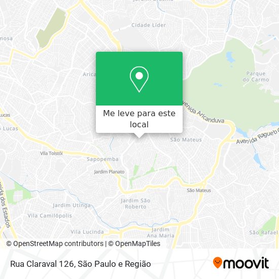 Rua Claraval 126 mapa