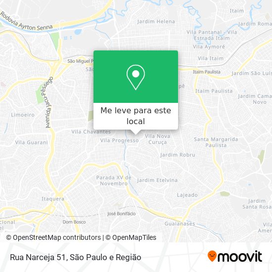 Rua Narceja 51 mapa