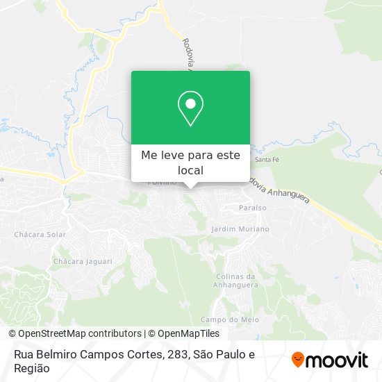 Rua Belmiro Campos Cortes, 283 mapa