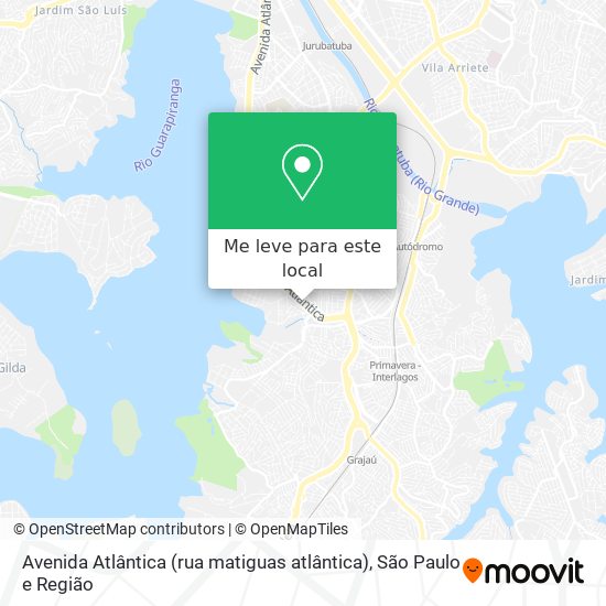 Avenida Atlântica (rua matiguas atlântica) mapa