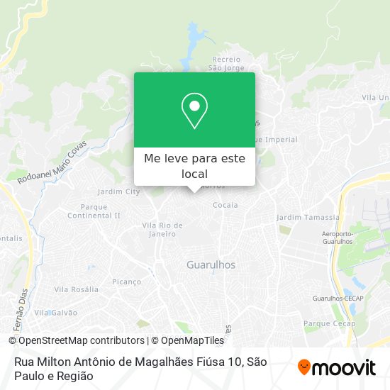 Rua Milton Antônio de Magalhães Fiúsa 10 mapa