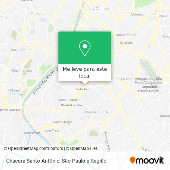 Chácara Santo Antônio mapa