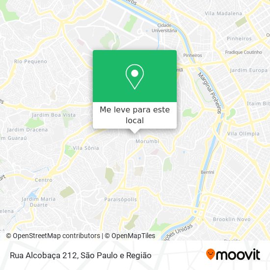 Rua Alcobaça 212 mapa