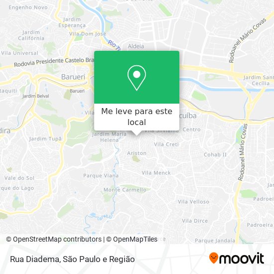 Rua Diadema mapa