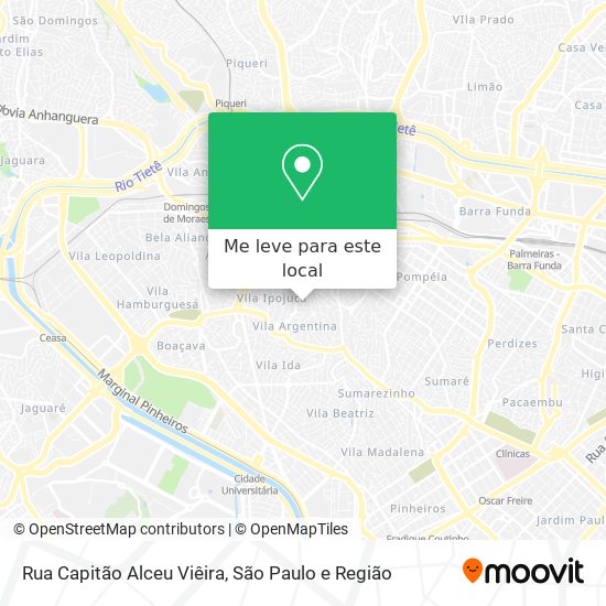 Rua Capitão Alceu Viêira mapa