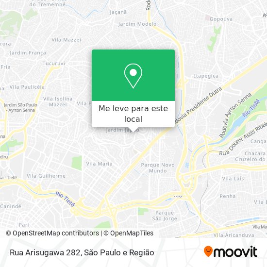 Rua Arisugawa 282 mapa