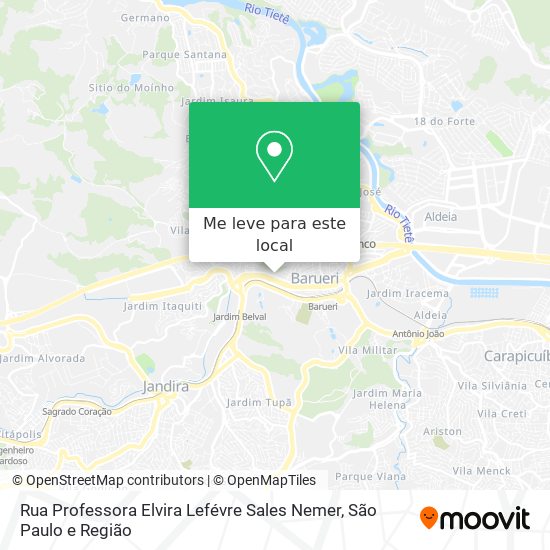 Rua Professora Elvira Lefévre Sales Nemer mapa