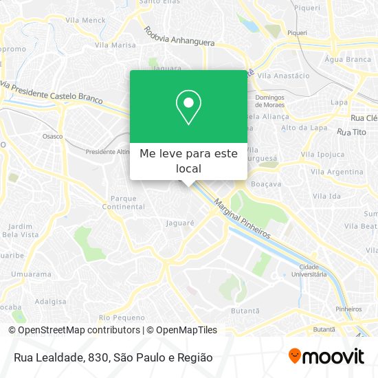 Rua Lealdade, 830 mapa