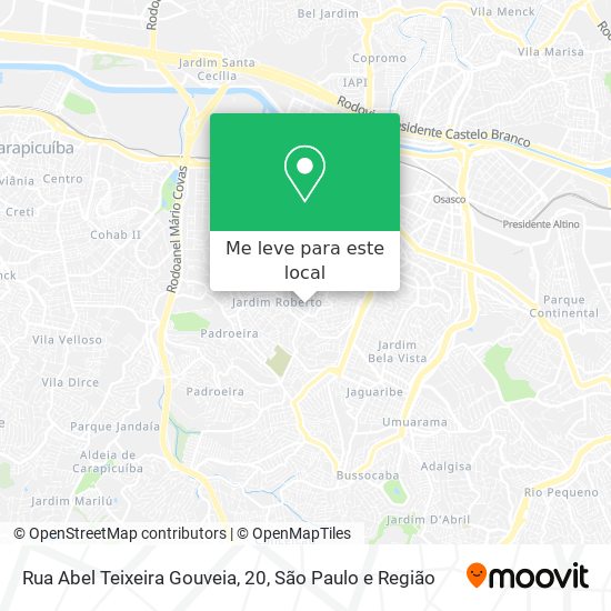 Rua Abel Teixeira Gouveia, 20 mapa