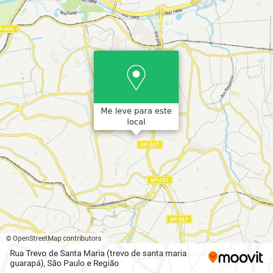 Rua Trevo de Santa Maria (trevo de santa maria guarapá) mapa