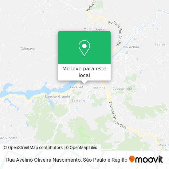 Rua Avelino Oliveira Nascimento mapa