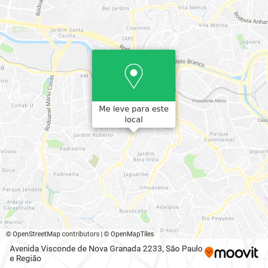 Avenida Visconde de Nova Granada 2233 mapa