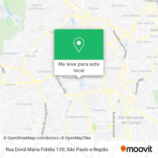 Rua Doná Maria Fidélis 130 mapa