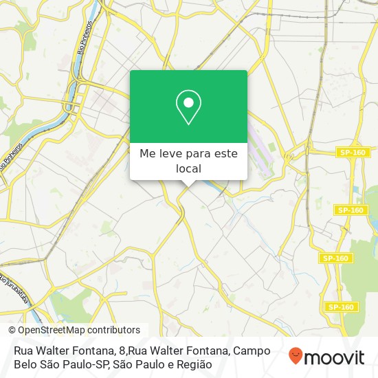 Rua Walter Fontana, 8,Rua Walter Fontana, Campo Belo São Paulo-SP mapa