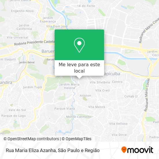 Rua Maria Eliza Azanha mapa