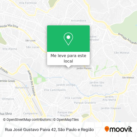 Rua José Gustavo Paiva 42 mapa