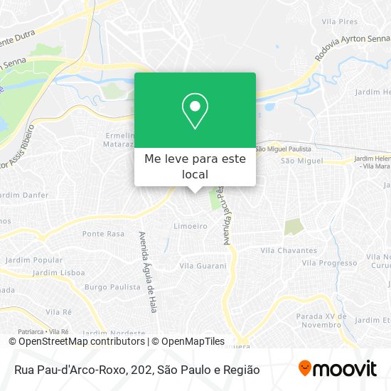 Rua Pau-d'Arco-Roxo, 202 mapa
