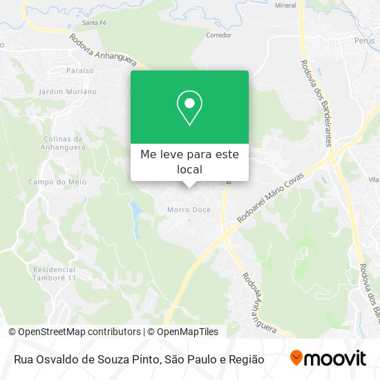 Rua Osvaldo de Souza Pinto mapa