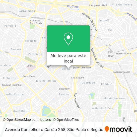 Avenida Conselheiro Carrão 258 mapa