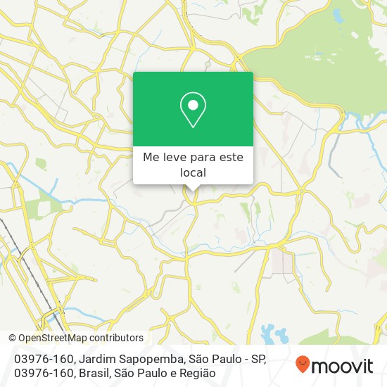 03976-160, Jardim Sapopemba, São Paulo - SP, 03976-160, Brasil mapa