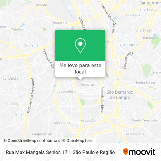 Rua Max Mangels Senior, 171 mapa