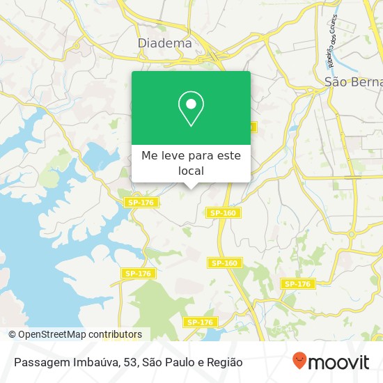 Passagem Imbaúva, 53, Eldorado Diadema-SP mapa