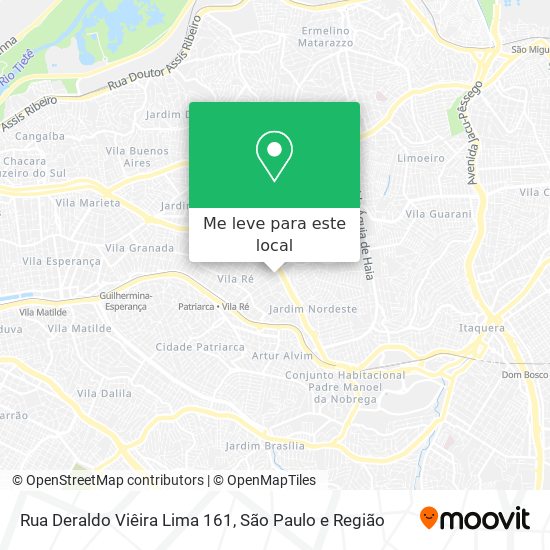 Rua Deraldo Viêira Lima 161 mapa