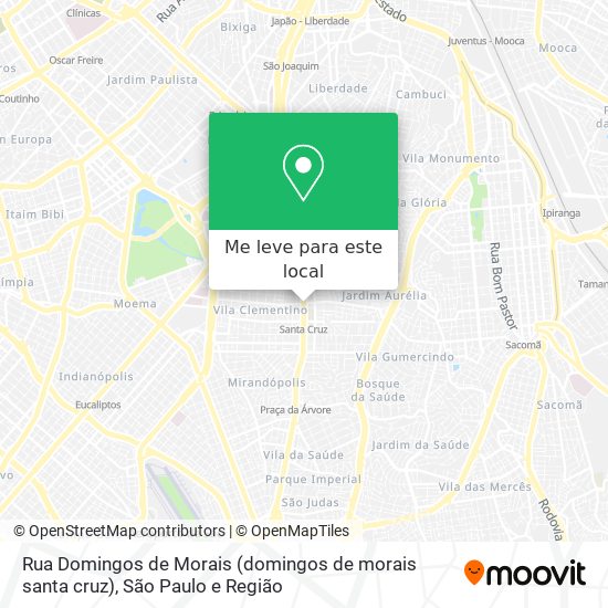 Rua Domingos de Morais (domingos de morais santa cruz) mapa