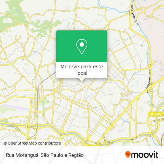 Rua Motanguá mapa