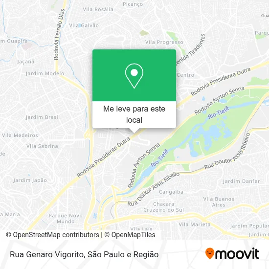 Rua Genaro Vigorito mapa